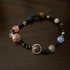 Bracelet with planets and moon one size